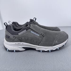 Skechers Memory Foam Trail Slip On Shoes Womens 9 Gray Water Repellent SN 180010